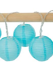 LED lichtslinger Festival, 435 cm, 10 lampions, Lampions: polyester, Blauw, L 300 cm