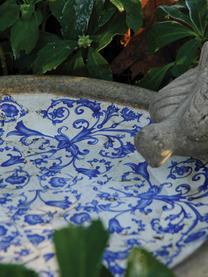 Vogeltränke Adela, Keramik, Blau, gebrochenes Weiss, Beige, Ø 34 x H 11 cm