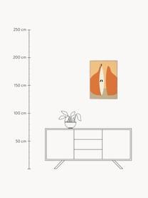 Plakát Poire, 210g matný papír Hahnemühle, digitální tisk s 10 barvami odolnými vůči UV záření, Oranžová, greige, Š 30 cm, V 40 cm