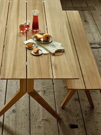 Ručně vyrobená zahradní lavice z teakového dřeva Loft, různé velikosti, Teakové dřevo, Teakové dřevo, Š 180 cm, H 38 cm