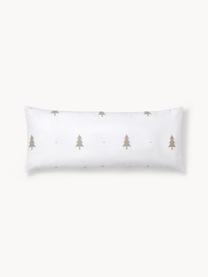 Funda de almohada de franela invernal X-mas Tree, Blanco, beige, An 40 x L 80 cm