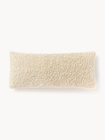 Housse de coussin en tissu peluche Dotty, 100 % polyester (tissu peluche), Blanc crème, larg. 30 x long. 70 cm