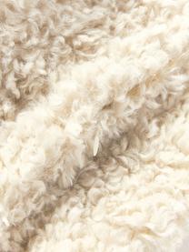 Housse de coussin en tissu peluche Dotty, 100 % polyester (tissu peluche), Blanc crème, larg. 30 x long. 70 cm