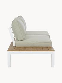 Garten-Lounge-Set Elias, 4-tlg., Gestell: Aluminium, pulverbeschich, Sitzfläche: Sperrholz, beschichtet, Webstoff Hellbeige, Sperrholz, Weiß, Set mit verschiedenen Größen