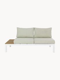 Salotto da giardino Elias 4 pz, Struttura: alluminio verniciato a po, Seduta: compensato rivestito, Tessuto beige chiaro, compensato, bianco, Set in varie misure