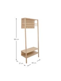 Garderobe Sambre aus Eichenholz, Eichenholz, Beige, B 80 x H 180 cm