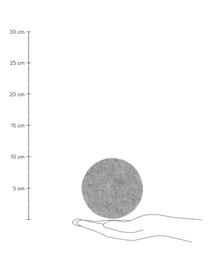 Wollen vilt onderzetter Leandra, 6 stuks, 90% wol, 10% polyethyleen, Lichtgrijs, Ø 10 cm