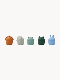 Badespielzeug Gaby, 5er-Set, Silikon, Grüntöne, Blau, Hellbraun, Ø 6 x H 8 cm