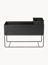 Portavaso Plant Box, Acciaio verniciato a polvere, Nero, Larg. 77 x Alt. 45 cm