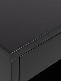 Nástěnný noční stolek se závsuvkou Cholet, Lakovaná MDF deska (dřevovláknitá deska střední hustoty), Černá, Š 50 cm, V 24 cm