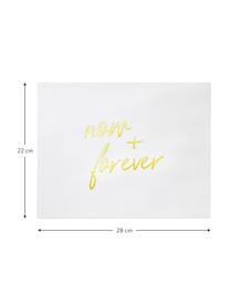 Libro de visitas Now&Forever, Blanco crema, dorado, An 28 x Al 22 cm