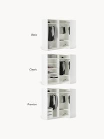 Armoire d'angle modulaire Leon, larg. 215 cm, plusieurs variantes, Blanc, Basic Interior : larg. 215 x haut. 200 cm, avec module d'angle