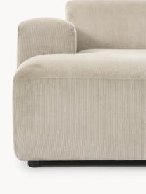 Cord-Ecksofa Melva (3-Sitzer), Bezug: Cord (92% Polyester, 8% P, Gestell: Massives Kiefernholz, Spa, Füße: Kunststoff Dieses Produkt, Cord Hellbeige, B 238 x T 143 cm, Eckteil links