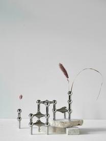Świecznik Stoff Nagel, Metal powlekany, Odcienie srebrnego, Ø 10 x W 7 cm