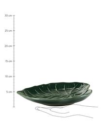 Ciotola da portata in porcellana verde Leaf, lung. 25 x larg. 20 cm, Porcellana, Verde, Lung. 25 x Larg. 20 cm