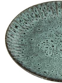 Snídaňové talíře Vingo, 2 ks, Kamenina, Modrozelená, černá, Ø 22 cm