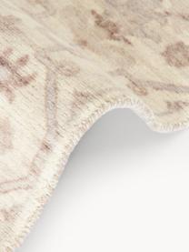 Laagpolig vloerkleed Rosalie met ornamenten, handgeweven, 100% wol, Beigetinten, B 120 x L 180 cm (maat S)