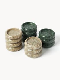 Bougeoirs en marbre Orta, 2 élém., Marbre, Vert foncé, marbré, Lot de différentes tailles