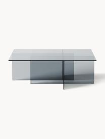 Glas-Couchtisch Anouk, Glas, Grau, transparent, B 102 x T 63 cm