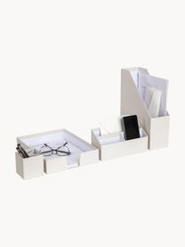 Set di 4 organizer da ufficio Hugo, Cartone rigido, Bianco latte, Set in varie misure