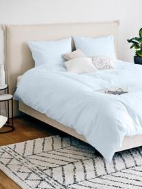 Baumwollsatin-Bettdeckenbezug Comfort, Webart: Satin, leicht glänzend Fa, Hellblau, B 200 x L 210 cm
