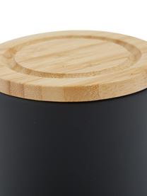 Barattolo Stak, in diverse dimensioni, Coperchio: legno di bambù, Nero, bambù, Ø 10 x Alt. 13 cm, 750 ml