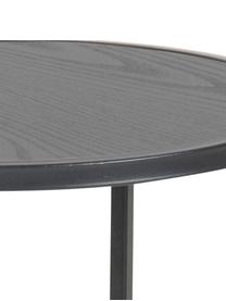 Runder Beistelltisch Seaford, Tischplatte: Mitteldichte Holzfaserpla, Beine: Metall, pulverbeschichtet, Schwarz, Ø 40 x H 55 cm