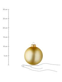 Kerstballenset Lorene Ø 10 cm, 4-delig, Goudkleurig, mat en glanzend, Ø 10 cm