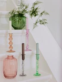 Vaso in vetro rosa Groove, Vetro, Rosa, Ø 13 x Alt. 20 cm