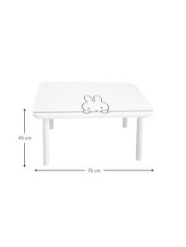 Holz-Kindertisch Miffy, Tischplatte: Mitteldichte Holzfaserpla, Beine: Kiefernholz, Weiss, Schwarz, B 75 x H 45 cm