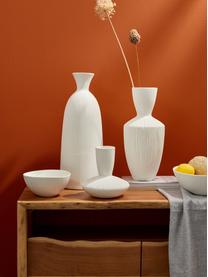 Vase design en céramique Striped, haut. 47 cm, Céramique, Blanc, Ø 21 x haut. 47 cm