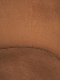 Chaises rembourrées en velours Luisa, 2 pièces, Velours brun clair, pieds noirs, larg. 59 x prof. 58 cm