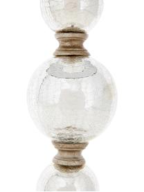 Grote tafellampen Balls, 2 stuks, Lampenkap: textiel (polyester), Lampvoet: glas, Zwart, zilverkleurig, Ø 35 x H 75 cm