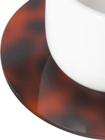 Sous-verres Leo, 6 pièces, Acrylique, Tons bruns, Ø 10 x haut. 0,3 cm
