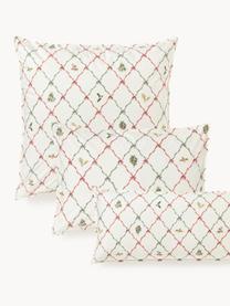 Funda de almohada doble cara de percal Twigs, Off White, multicolor, An 45 x L 110 cm