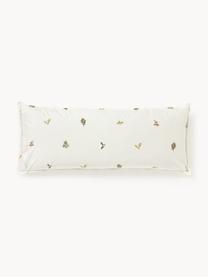 Funda de almohada doble cara de percal Twigs, Off White, multicolor, An 45 x L 110 cm