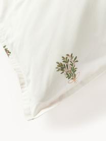 Funda de almohada doble cara de percal Twigs, Off White, multicolor, An 45 x L 110 cm