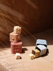 Stapel-Spielzeug Quarry, 4er-Set, Silikon, Terrakotta- und Beigetöne, B 10 x H 26 cm