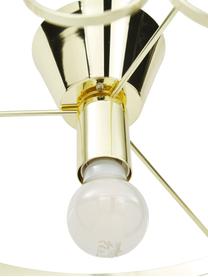 Plafondlamp Gatsby in goudkleur, Baldakijn: gelakt messing, Messingkleurig, Ø 50 x H 20 cm
