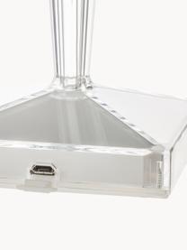 Lámpara de mesa LED de diseño Battery, portátil, Plástico, Transparente, Ø 12 x Al 26 cm