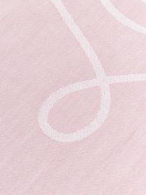 Telo fouta in cotone Lotus, Cotone
Qualità del tessuto leggero, 210 g/m², Rosa, bianco, Larg. 90 x Lung. 180 cm
