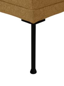 Puf Fluente, Tapicerka: 100% poliester Dzięki tka, Stelaż: lite drewno sosnowe, Nogi: metal malowany proszkowo, Musztardowa tkanina, S 62 x G 50 cm