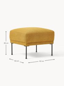Sofa-Hocker Fluente, Bezug: 100% Polyester 115.000 Sc, Gestell: Massives Kiefernholz, Webstoff Ocker, B 62 x T 50 cm