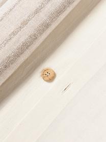 Funda nórdica en tejido de cáñamo Mindy, Parte trasera: 100% algodón Densidad de , Beige claro, Off White, Cama 90 cm (155 x 200 cm)