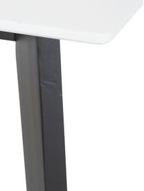 Schreibtisch Vojens mit weißer Tischplatte, Tischplatte: Mitteldichte Holzfaserpla, Beine: Gummibaumholz, Weiß, B 120 x T 70 cm