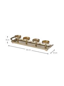 Kerzenhalter Aigna in Goldfarben, Metall, beschichtet, Goldfarben, B 50 x H 8 cm