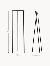 Metall-Kleiderstange Kaya, Metall, lackiert, Schwarz, B 50 x H 173 cm