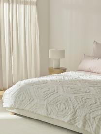 Tagesdecke Faye mit getufteter Verzierung, 100% Baumwolle, Weiss, B 240 x L 260 cm (für Betten bis 200 x 200 cm)