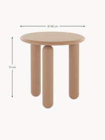 Table d'appoint ronde Undique Mas, Beige, Ø 48 x haut. 51 cm