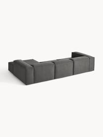 Modulares Ecksofa Lennon, Bezug: 100 % Polyester Der strap, Gestell: Massives Kiefernholz, Spe, Füße: Kunststoff Dieses Produkt, Webstoff Anthrazit, B 327 x T 180 cm, Eckteil rechts